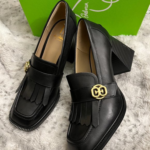 Sam Edelman Quinly Kiltie Block Heel Loafer in Bla MSRP$190 2024's Most Beloved - Picture 7 of 16